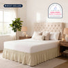 Ruffled Elastic Wrap Around Bedskirt 15 Inch Drop