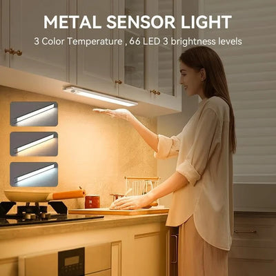 3-Color Lighting Punch-free Smart Sensor Magnetic Rechargeable LED Lights💡